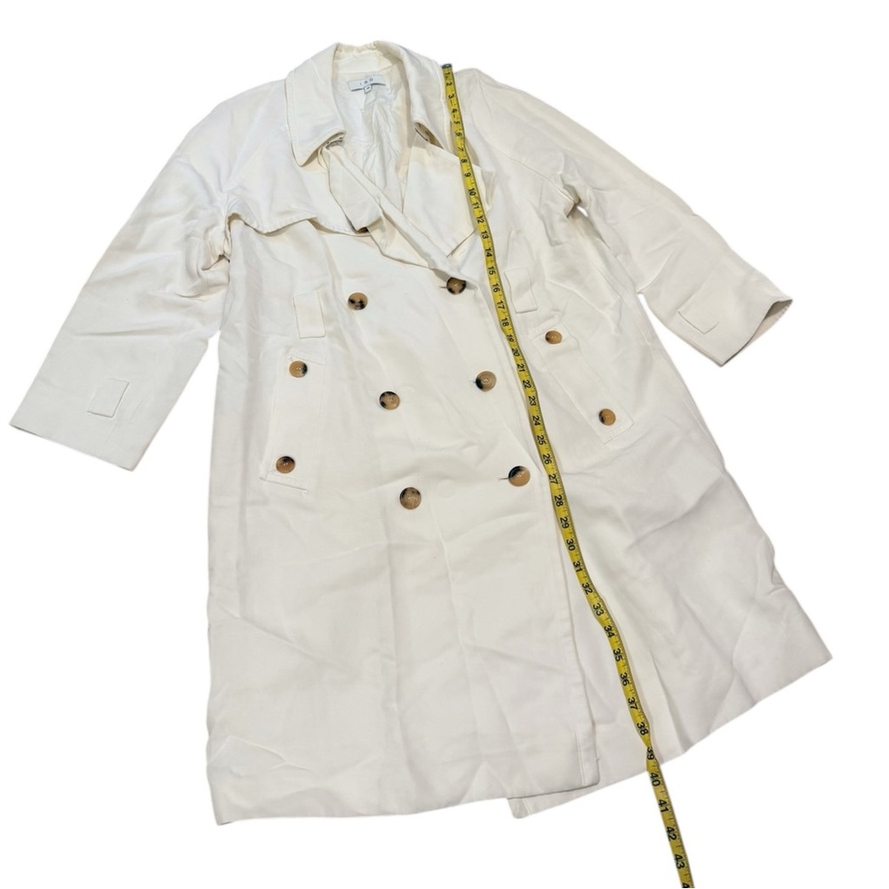 IRO Phenom Trench In Ecru White $930 Paris French Buttoned Size 36 Long - Picture 4 of 8